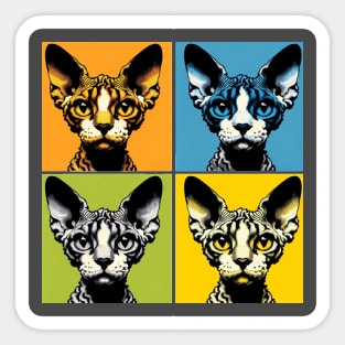 Devon Rex Pop Art - Cat Lovers Sticker